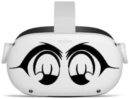 אנימה עיניים גדולות - Oculus Quest 2 - מדבקות - שחור