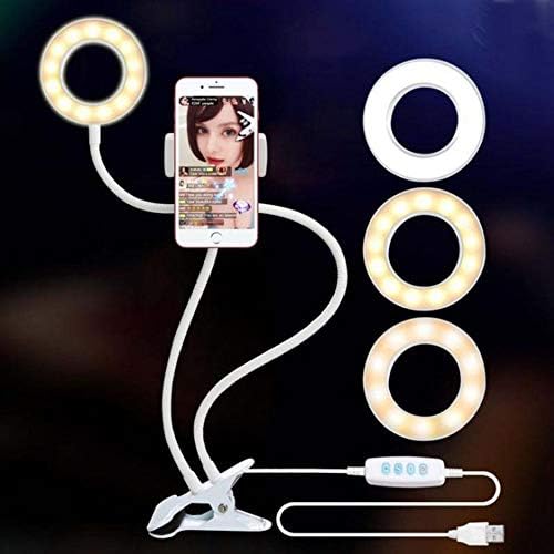 אור טבעת Selfie, קליפ LED של USB על קריאת אור, 3 מצבי אור, מנורת שולחן כתיבה של קליפ LED מתכוונן ללימוד