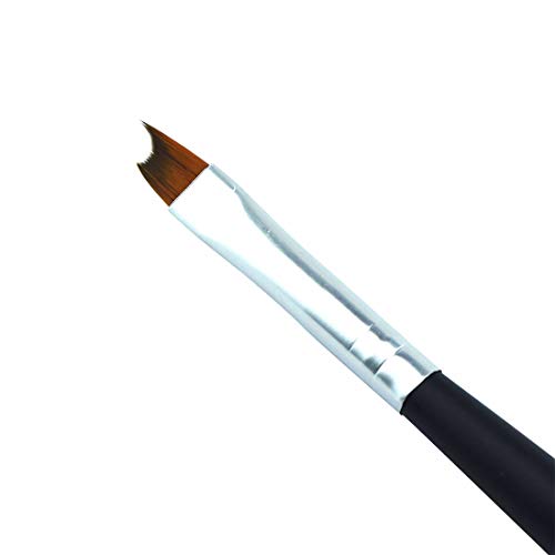 אלכסוני ראש צרפתית טיפ נייל מברשת שחור ידית ג ' ל אקריליק ציור ציור עט חבילה של 1