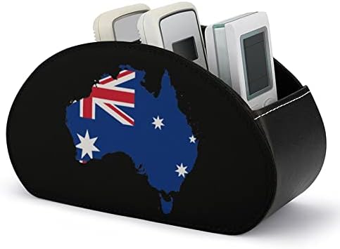 מפת דגל אוסטרלית מודפסת טלוויזיה מודפסת מארגן מרחוק מחזיקי בקרת קופסאות PU עור 5 תאים מיכל אחסון