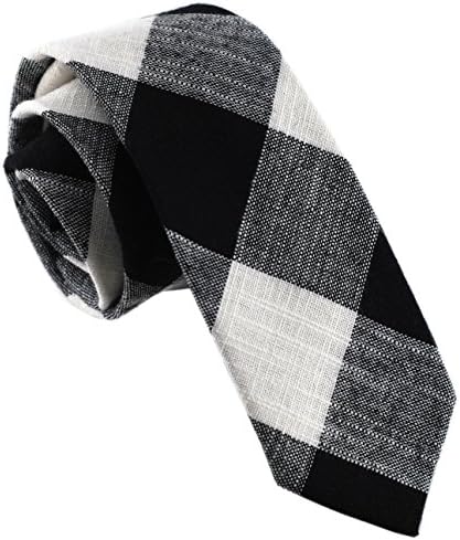 זנקסוס סקיני עניבות לגברים, 2.5 אינץ כותנה רזה עניבות מגוון חבילה בעבודת יד