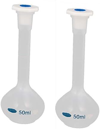 חדש לון0167 2 יחידות 50 מ ל צוואר ארוך ברור פלסטיק נפחית מדידת בקבוק חסין חום למעבדה (2 רח '50