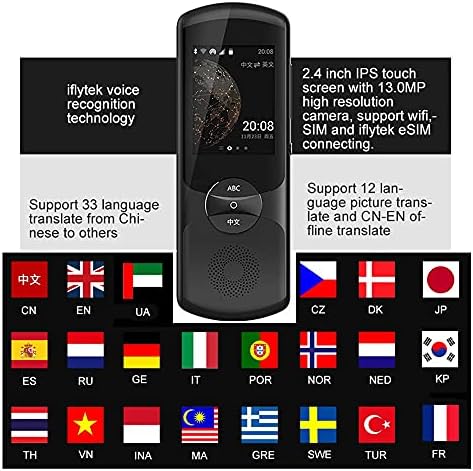 2.0 מתורגמן קול בזמן אמת שפות מיידי מתורגמן קול עם 13 מגה פיקסל מצלמה שיאוי 2.0