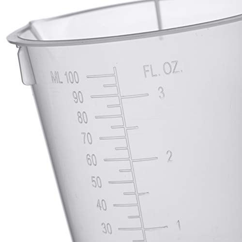 Maryland Plastics, Inc. סיימה 100 מל, פילפרופילן פלסטיק חד פעמי, כוס גביע המדידה מספר חלק L-1230 לשימוש