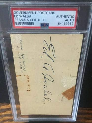 אד וולש חתם על כרטיס דואר ממשלתי של הופ, מטבע אוטומטי, 1953, 40 ניצחונות של פ. ס. א.
