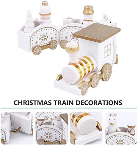 צעצועי ילדים של ויקאסקי עץ חמוד קישוטי רכבת מיני לחג המולד צעצועי מתנה לילדים פסלוני אסיפה מיני רכבת