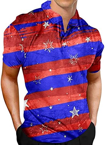 גברים של חולצות חבילת גברים של פטריוטי ביצועים עצמאות יום אמריקאי דגל קלאסי כושר ארוך שרוול חבילת חולצות