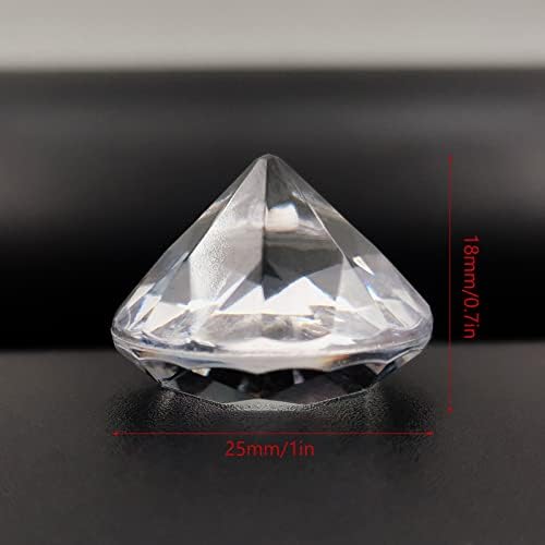 XHKDSYMC 100 יחידות יהלומים אקריליים ברורים 1 אינץ 'שולחן חתונה מפריד קונפטי אבני חן לחומרי מילוי אגרטל, עיצוב