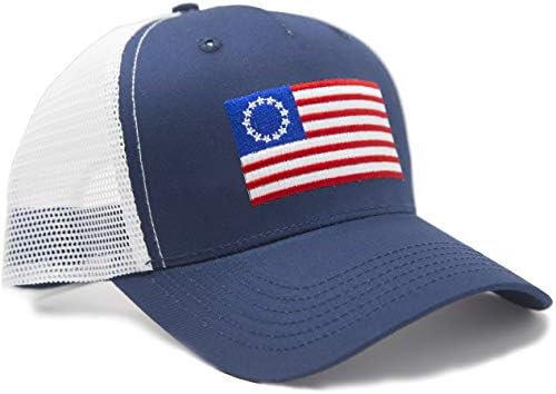 בינלאומי עניבת בטסי רוס אמריקאי דגל כובע לגברים ונשים - מתכוונן אחת גודל נהג משאית-בייסבול סנאפבק
