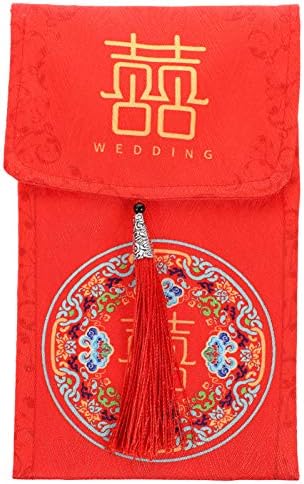 סיני חדש שנה אדום מעטפת סגנון בד אדום מעטפת מנות חתונה חדש שנה ציצית כסף כיס