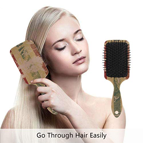 מברשת שיער של כרית אוויר של VIPSK, פסי רטרו צבעוניים פלסטיק, עיסוי טוב מתאים ומברשת שיער מתנתקת