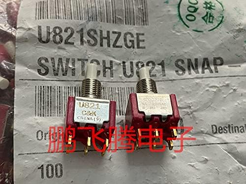 מקורי U821ShzMicro מתג כפתור אנכי 6 פין כפתור כפתור איפוס עצמי 1A120VAC