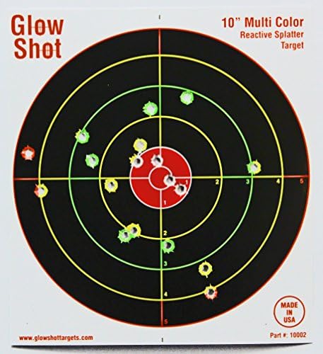 50 אריזה - 10 יעדי התזה תגובתי - Glowshot - Multi Color - יעדי אקדח ורובה - זוהר זוהר