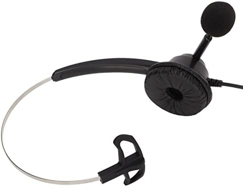 אוזניות עסקיות 2.5 מ מ אוזניות משרד מונאוריות עם כוונון עוצמת הקול של הרמקול ומיקרופון אילם ח360-2.5