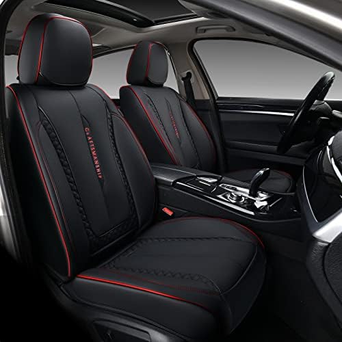 כיסויי מושב אוטומטיים של CoverAdo, מכסה מושב קדמי ואחורי של Premium Nappa, מגני מושב רכב אוניברסלי סט מלא התאמה