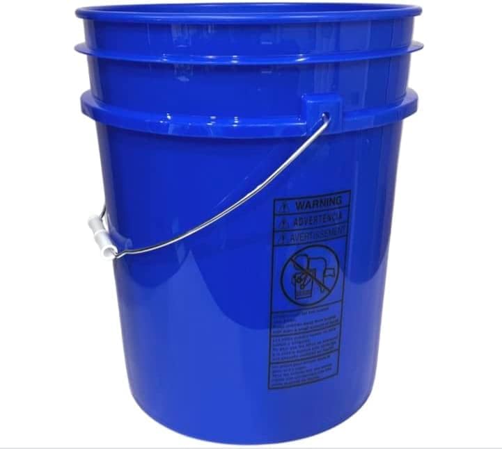 בית טבעי 5 ליטר פלסטיק כחול מזון כיתה דלי מיכל עם אוויר חזק בורג על מכסה תוצרת ארה ב