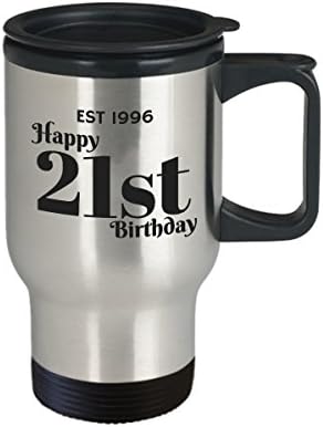 ספל נסיעות - EST 1996 יום הולדת 21 שמח