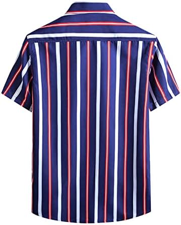 חולצות וינטג 'xxbr לגברים שרוול קצר פסים חולצה הוואי חולצה קיץ כפתור למטה חולצת טי נינוחה צמרות חוף מזדמנים