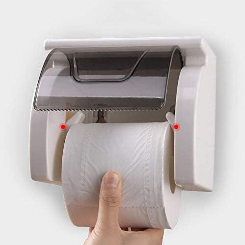 YuAnflq קופסת נייר טואלט רב-פונקציונלית קופסת נייר טואלט מחזיק נייר נייר נייר נייר ללא ניקוב מחזיק גליל