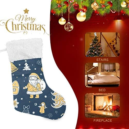 Pimilagu Retro לחג המולד גרבי חג המולד 1 חבילה 17.7 , גרביים תלויים לקישוט חג המולד