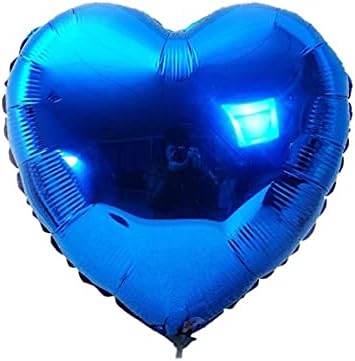 24 אינץ 'בצורת לב כחול בלון נייר כסף למסיבה, יום הולדת, חג המולד, חג האהבה, חתונה, אירוסין, קישוט בית