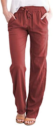 מכנסי טרנינג יוגה יוגה של Andongnywell רופפים מכנסי רגל רחבים אימון אימון מכנסיים עם מכנסי כיסים
