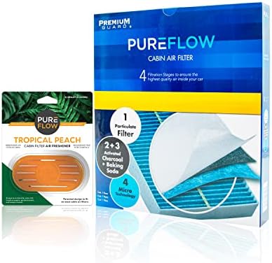Pureflow Cand Filter מסנן אוויר PC5519X ומטהר אוויר אפרסק טרופי עם מחסן ריח-מתאים 2003-22 הונדה אקורד, 2006-15