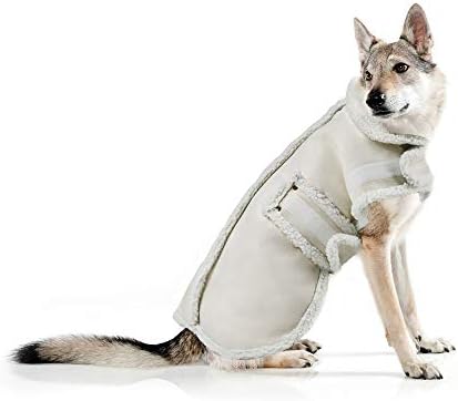 ז'קט חורף של כלב Xuanqifc, סוודרים של כלבים אטומים לרוח לכלבים קטנים, מעיל כלבים פליס עבה לכלבים גדולים