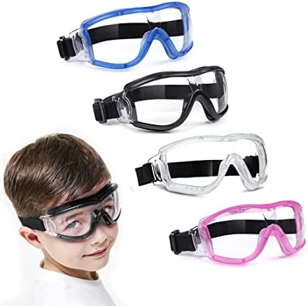 משקפי בטיחות לילדים של Ksyniu, משקפי בטיחות לילדים מגן על עיניים מלאות אנטי ערפל ברורה מעבדה אטומה