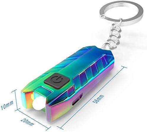 מיני פנס מפתח מפתח עם מיקרו USB נטענת פנס זעיר, 150 לומן USB נטען כיס קטן לליד פנס פנס