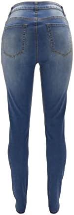 אמא ז'אן ג'ין רזה מותניים רזים אופנה צרפתית ארבע עונות ג'ינס ג'ינס למתוח מכנסיים לנשים עם כיסים