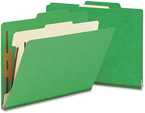 סמיד למעלה-כרטיסייה מכתב סיווג תיקייה,1 מחלק, ירוק