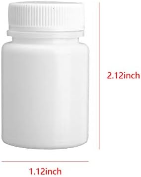 10 יחידות ריק פלסטיק מוצק אבקת בקבוקי רפואת גלולת בקבוקוני כמוסה מקרה לוח בעל אחסון מיכל כימי מדגם לבן 20 מ