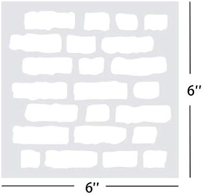 תבנית סטנסיל לבנים מחוספסים-סטנסיל מדיה מעורבת לעיצוב בית עשה זאת בעצמך-סטנסילים מיילר ריוסבייל