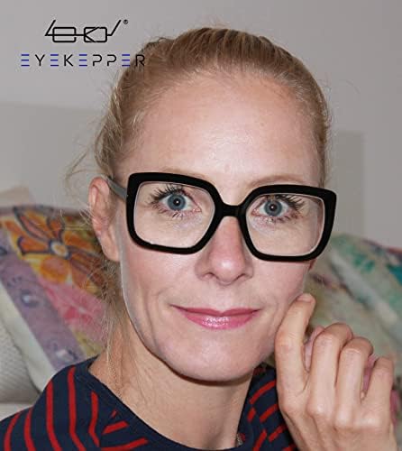 משקפי קריאה של Eyekeppper לנשים קוראי מסגרת גדולים משקפיים יתר על המידה