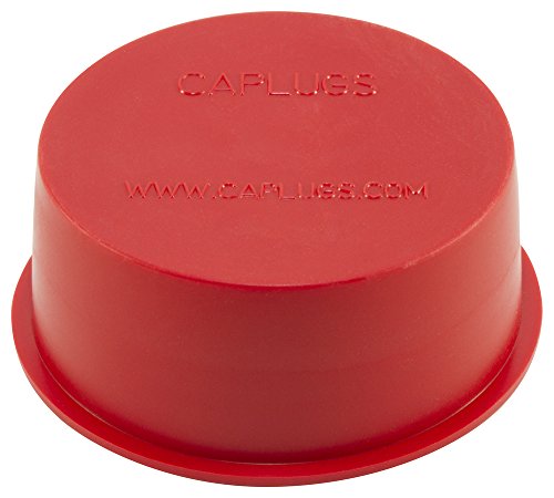 CAPLUGS ZTV15Q1 כובע ויניל מחודד פלסטיק ותקע. TV-15, PVC, CAP OD 1.196 מזהה תקע 1.425, אדום