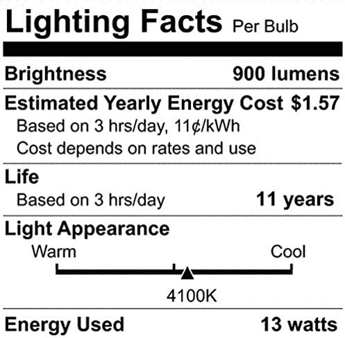 מנורת פלורסנט קומפקטית מבוססת סיכות 6732, 13 וואט, 900 לומן, צורת ט4, בסיס אנסי גרם 24 ק ג-1, 5.19 מול, 2.00
