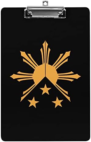 שבטי פיליפינים שמש וכוכבים דגל אופנה לוח מכתב גודל דקורטיבי לוחות עם נמוך פרופיל מתכת קליפ 9 איקס
