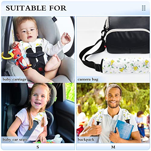 רצועת מושב מכונית פרח צהוב כיסויי רצועת תינוקות לתינוקות 2 יח 'רצועות מושב רכב רכב כרית כרית כרית מגן על מכונית