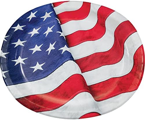 אמריקאי דגל יום הזיכרון פטריוטי חד פעמי כלי אוכל צרור / ארה ב אדום לבן וכחול כוכבים פסים 4 ביולי
