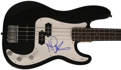 מייקל אנתוני חתם על חתימה שחורה בגודל מלא פנדר גיטרה בס חשמלית עם ג 'יימס ספנס ג' יי. אס. איי אימות -