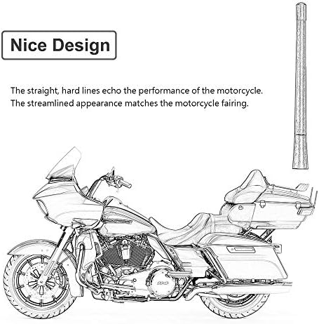 אנטנת אופנוע קצרה בגודל 7 אינץ 'החלפת אנטנה להארלי דוידסון 1989-2022 סיור אלקטרה גליד אולטרה קלאסי