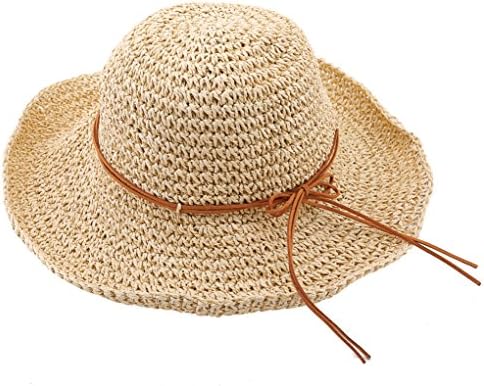 עירוני קוקו נשים של רחב שולי כובעי מתקפל קיץ חוף שמש קש כובעים