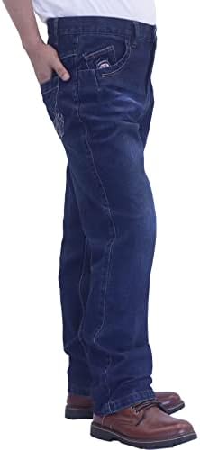 בוקומל מכנסיים לגברים להבה עמיד ג 'ינס כבד החובה שטף עבודה ג' ינס
