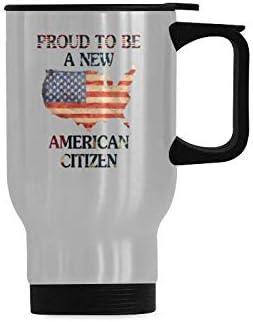 חדש אמריקאי אזרח קפה ספל אמריקאי אזרחות דגל נירוסטה נסיעות ספל 14 אונקיה עבור ארהב אזרח מתנה ספל