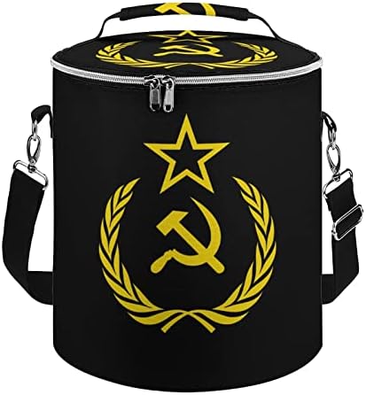 ברית המועצות קומוניזם סמל הצהריים תיק עמיד למים לשימוש חוזר קריר תיבת תיק עבור משרד פיקניק חוף