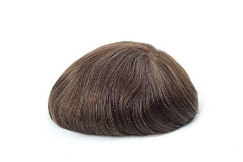 פאה לורד שיער לגברים עם שיער טבעי אירופאי 8 על 10 אינץ ' פאה לגברים 0.06 ממ מערכת שיער עור