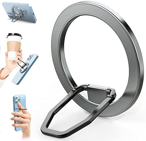 זילי מגנטי טלפון אחיזה מגנטי טלפון טבעת מחזיק עבור מגסייף מגנטי טלפון טבעת מחזיק מתכוונן רגלית טלפון טבעת