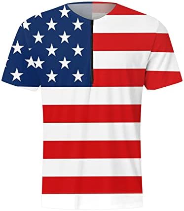 מיאשוי שכבות טי שרוול ארוך גברים של קיץ דגל יום העצמאות דיגיטלי 3 הדפסת רוכסן חולצות לגברים