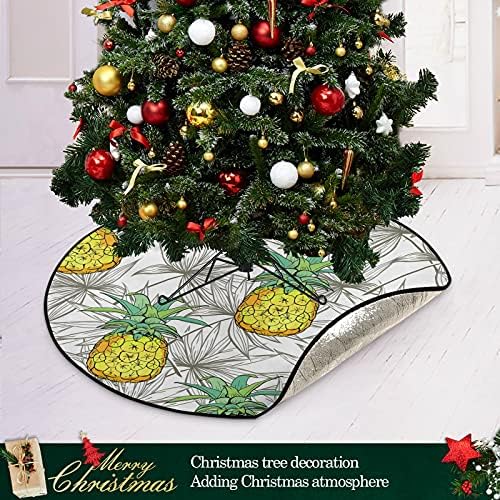 מחצלת עץ חג המולד אננס מחצלת עץ עמיד למים שטיח מחצלת מגש מתחת לאביזר עץ חג המולד לחג חג המולד קישוט אספקת בית